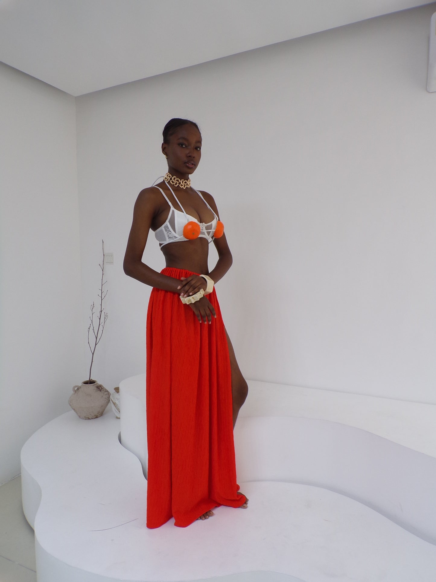The Arancia maxi skirt