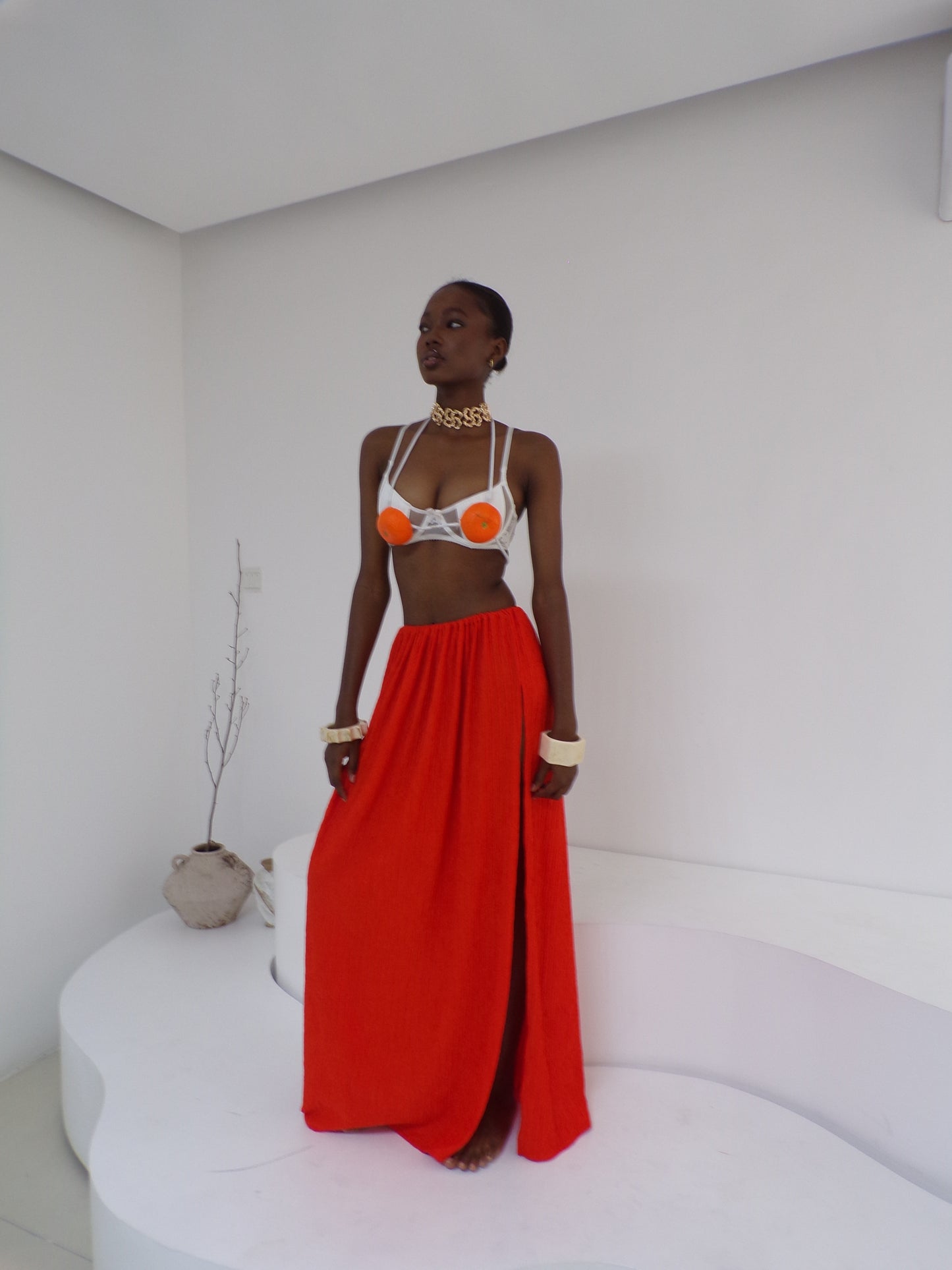 The Arancia maxi skirt
